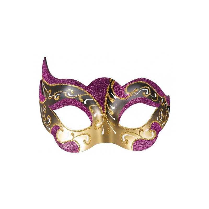 Pink and gold venetian mask, , medium-null
