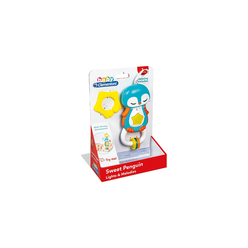 Baby clementoni interactive electronic rattle penguin, , medium-null