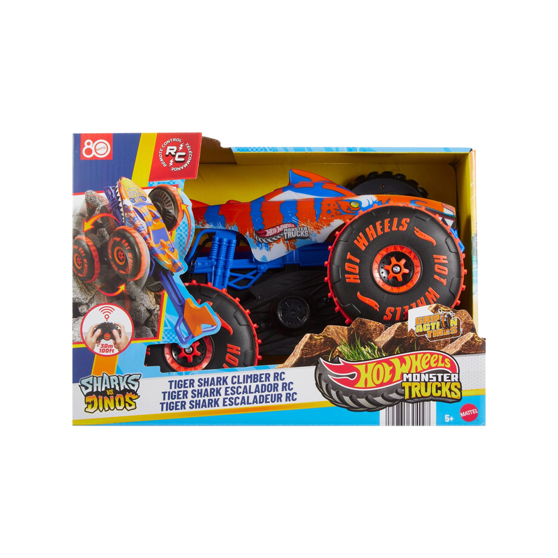 Hot wheels monster trucks tiger shark climber rc, , medium-null