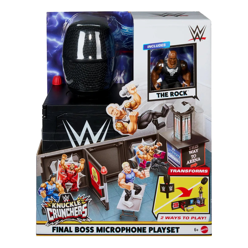 Wwe knuckle crunchers final boss microphone playset, , medium-null