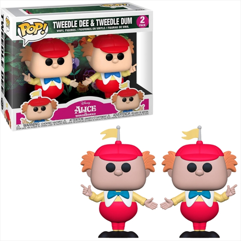 Funko pop! Alice in wonderland: 70th anniversary - tweedle dee  dum 2-pack figures, , medium-null