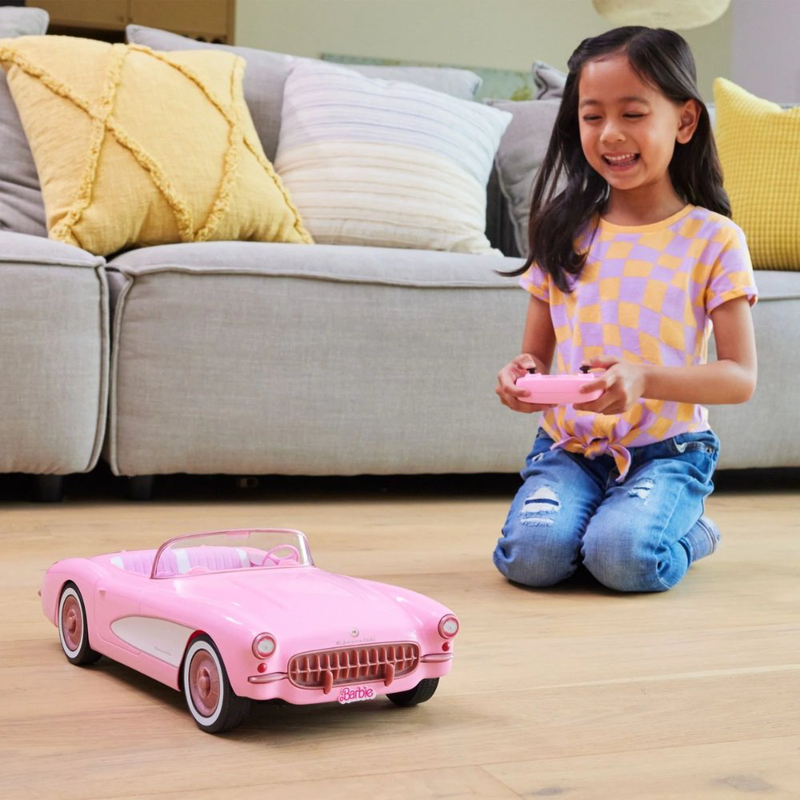 Product image: Barbie hot wheels rc corvette τηλεκατευθυνόμενο αυτοκίνητο της barbie από την ταινία!, , medium-null