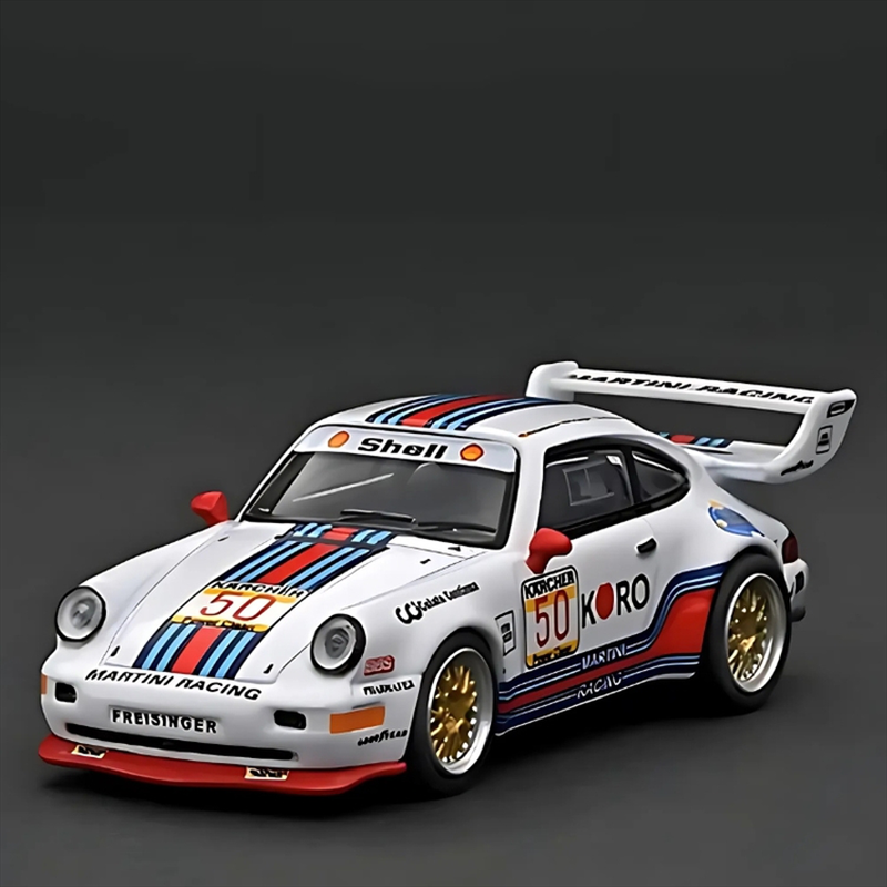 Product image: Tarmac porsche 911 turbo s lm gt #50 1995 24h le mans, white/blue/red, , medium-null
