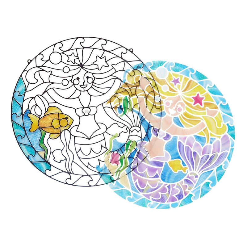 Melissa & doug 19292 stained glass made easy - mermaid, , medium image number null