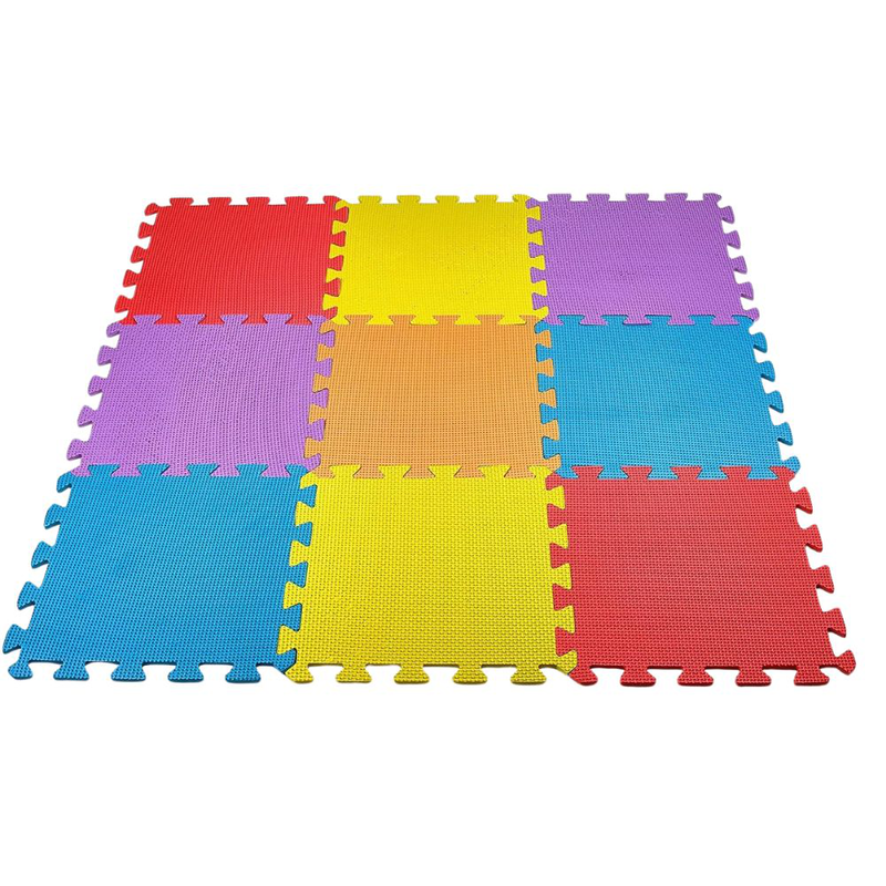 Παιδικό πάζλ χαλάκι πατώματος 9 τεμαχίων 32x32cm πολύχρωμο, , medium-null