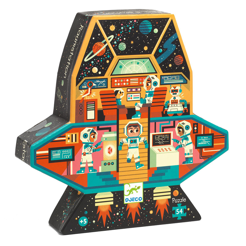 Product image: Djeco toys and games puzzles - silhouette puzzles space station, , medium-null