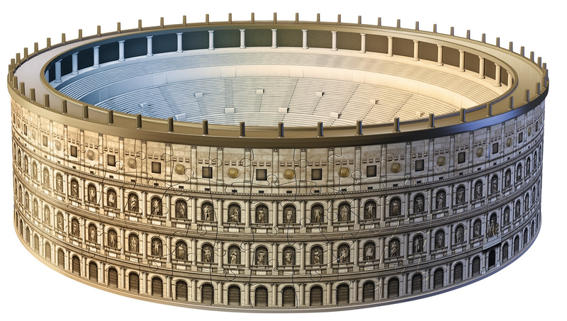 The coliseum 3d puzzle 216pcs, , medium-null