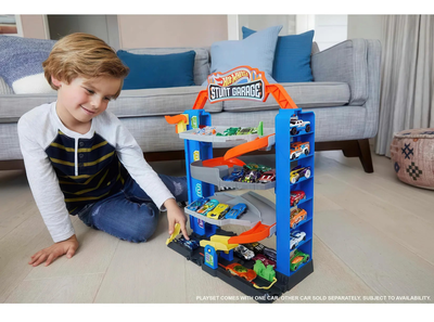 Hot wheels city stunt garage playset, , medium