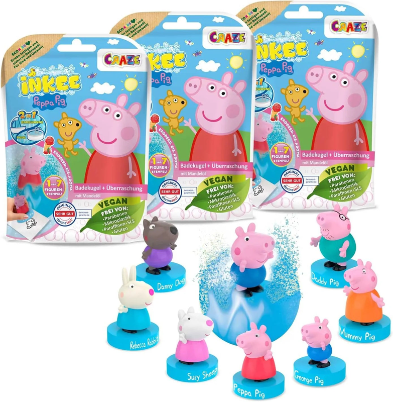 Peppa pig strawberry scented bath bombs, , medium-null