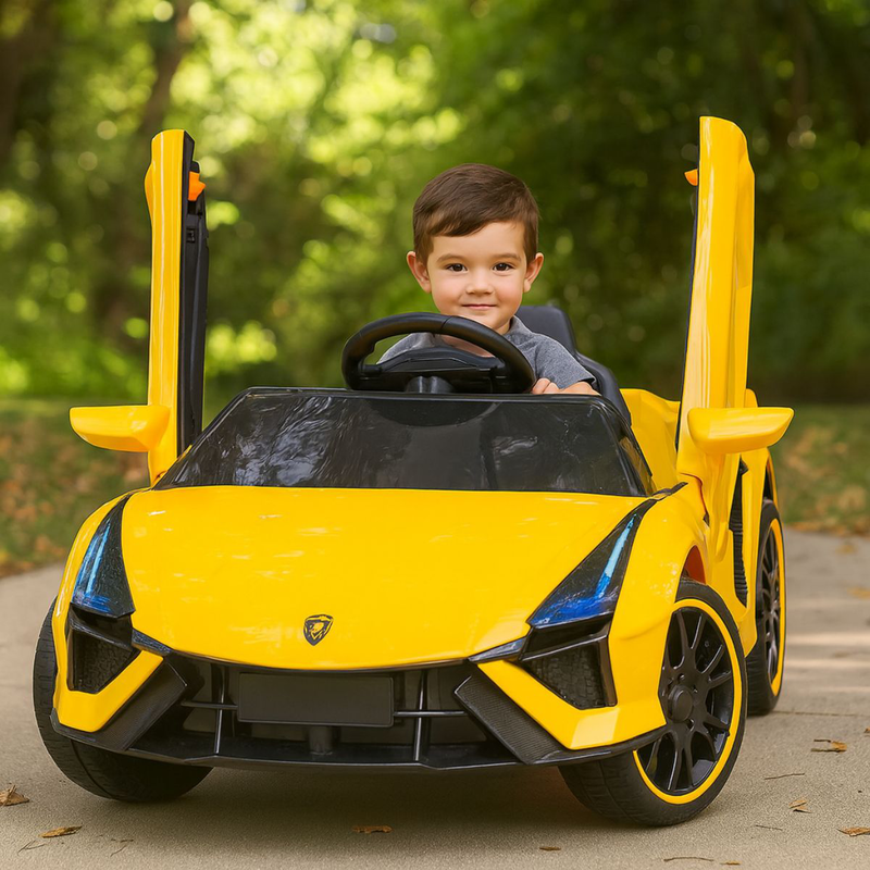 Product image: Lamborghini ηλεκτροκίνητο αυτοκίνητο μπαταρίας 12v 4.5ah μονοθέσιο με φώτα, μουσική & τηλεχειριστήριο κίτρινο, 3+ ετών, , medium-null