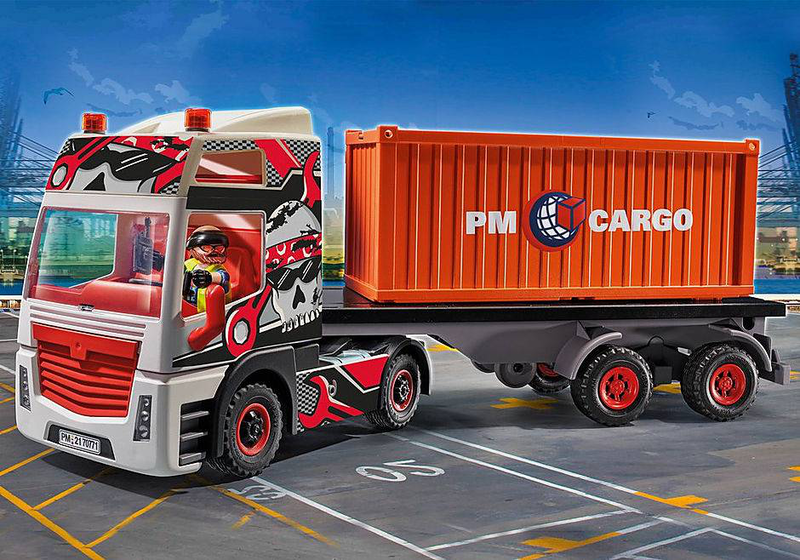 Playmobil 70771 city action truck with cargo container, , medium image number null