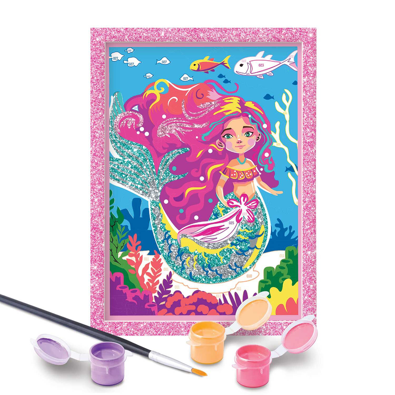 Product image: Happihobbi paint & frame paint by numbers mythical mermaid, , medium-null