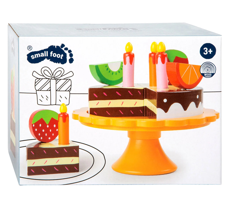 Small foot wooden cutting and play food birthday, , medium-null