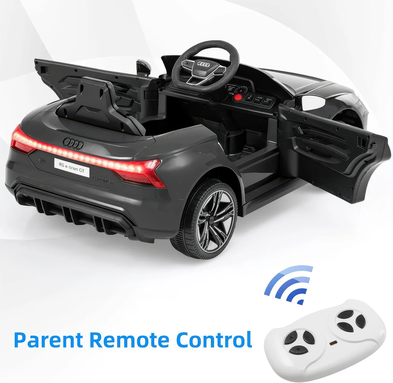 Product image: Audi e-tron gt mythos 12v battery ride-on car - black, , medium-null