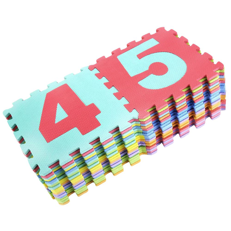 Product image: Παιδικό παζλ χαλάκι δαπέδου με αριθμούς 9 τεμαχίων 32x32cm πολύχρωμο, , medium-null