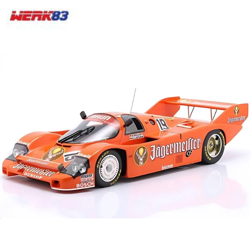 Werk83 1/12 1984 porsche 956b *jägermeister* #19 winner 1000km imola 1984 stuck, bellof, orange, , medium-null