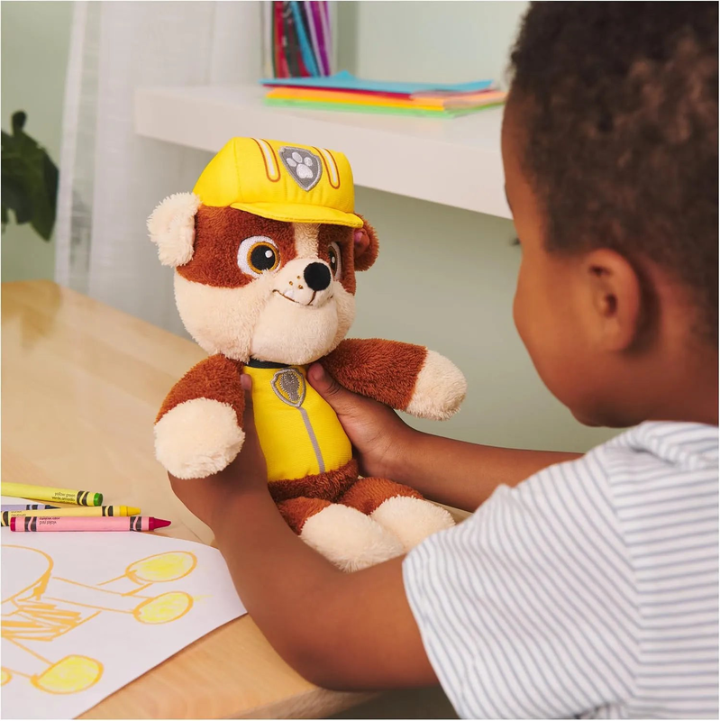Paw patrol rubble soft toy 33cm, , medium-null