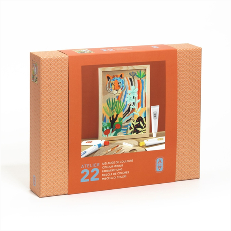 Djeco atelier coloring on canvas tiger, , medium-null