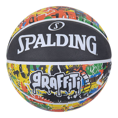 Rainbow graffiti basketball size 7, Black / Multicolor, medium