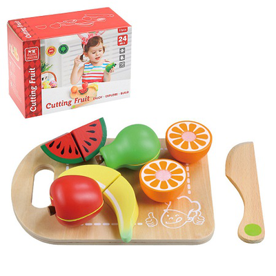 Phoohi wooden cutting fruit 12pcs 24m+, , medium