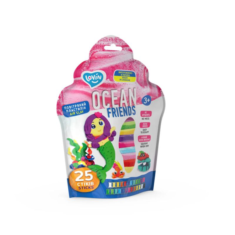 Product image: Modeling kit with Air plasticine Air clay tm lovin - ocean friends, , medium-null