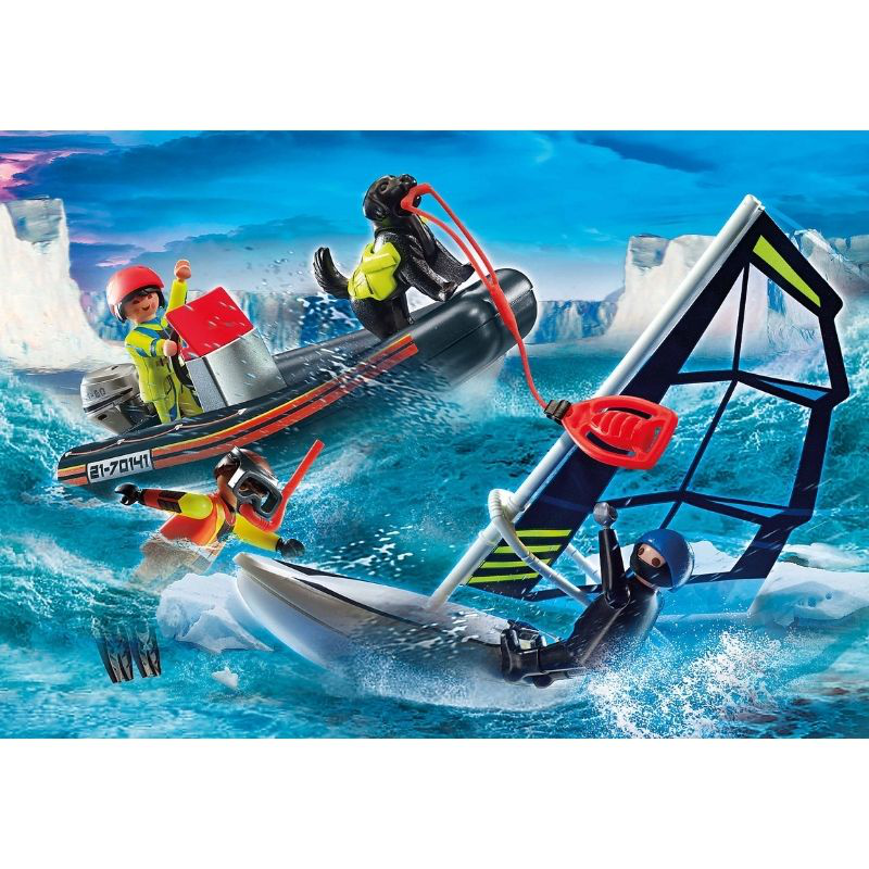 Playmobil 70141 city action - water rescue with dog, , medium-null