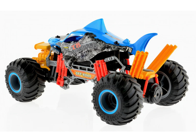 Spraying 'smoking shark' off-road remote controlled rc muscle monster truck, , medium image number null