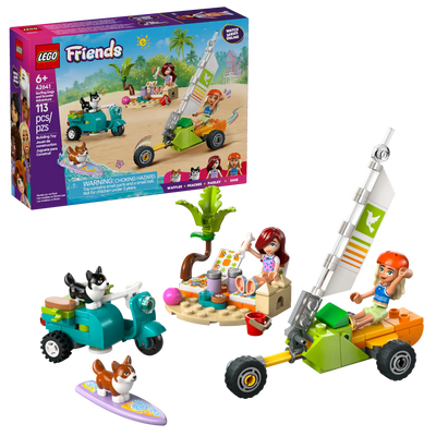 Lego friends 42641 surfing dogs and scooter adventure, , medium