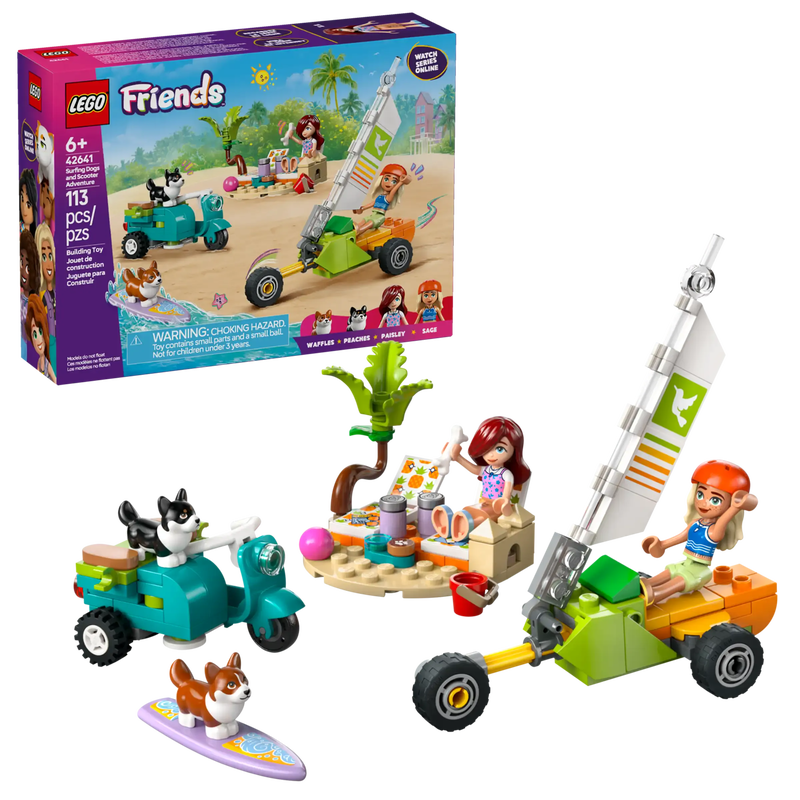Product image: Lego friends 42641 surfing dogs and scooter adventure, , medium-null