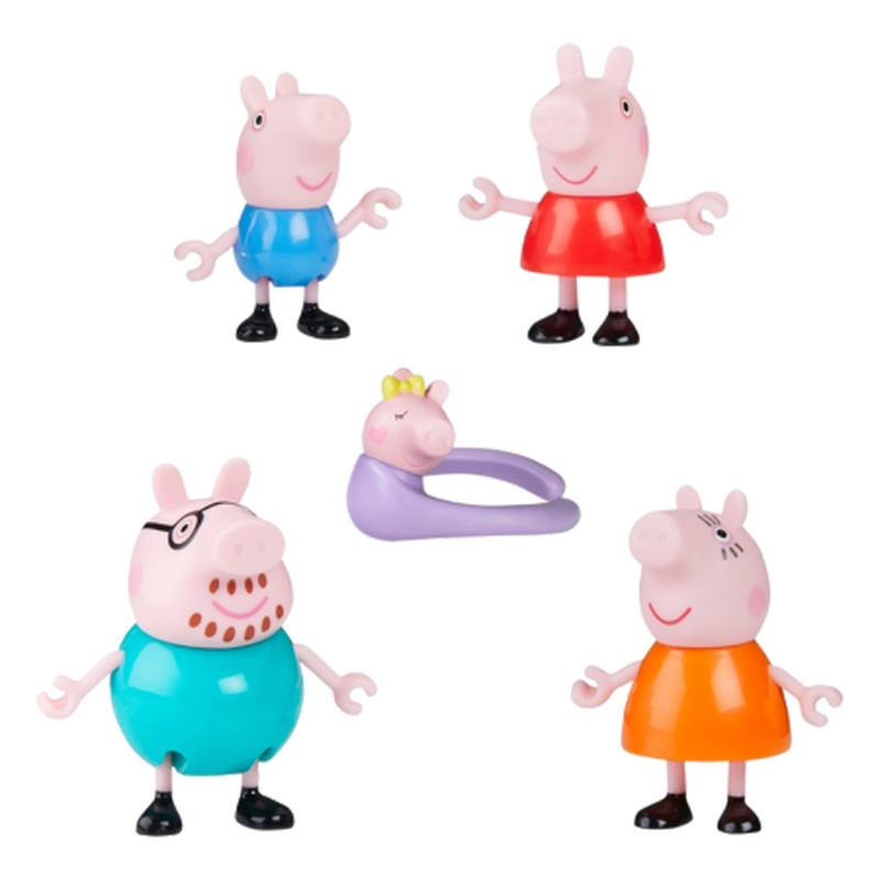 Peppa pig peppa's family pack of 5 figures 3y+, , medium-null