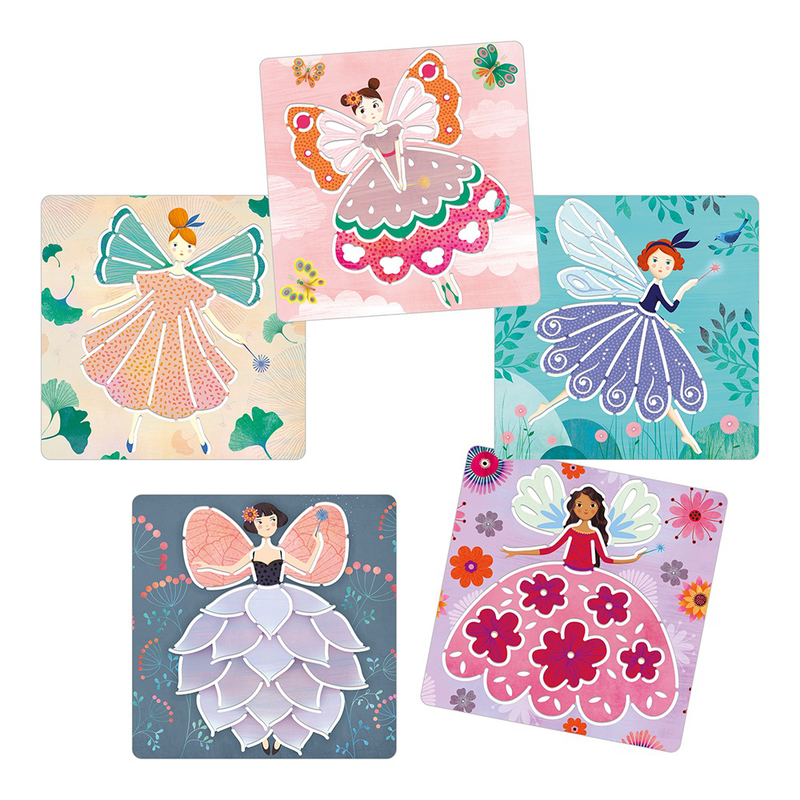 Djeco small gifts for older ones - stencils fairies, , medium-null