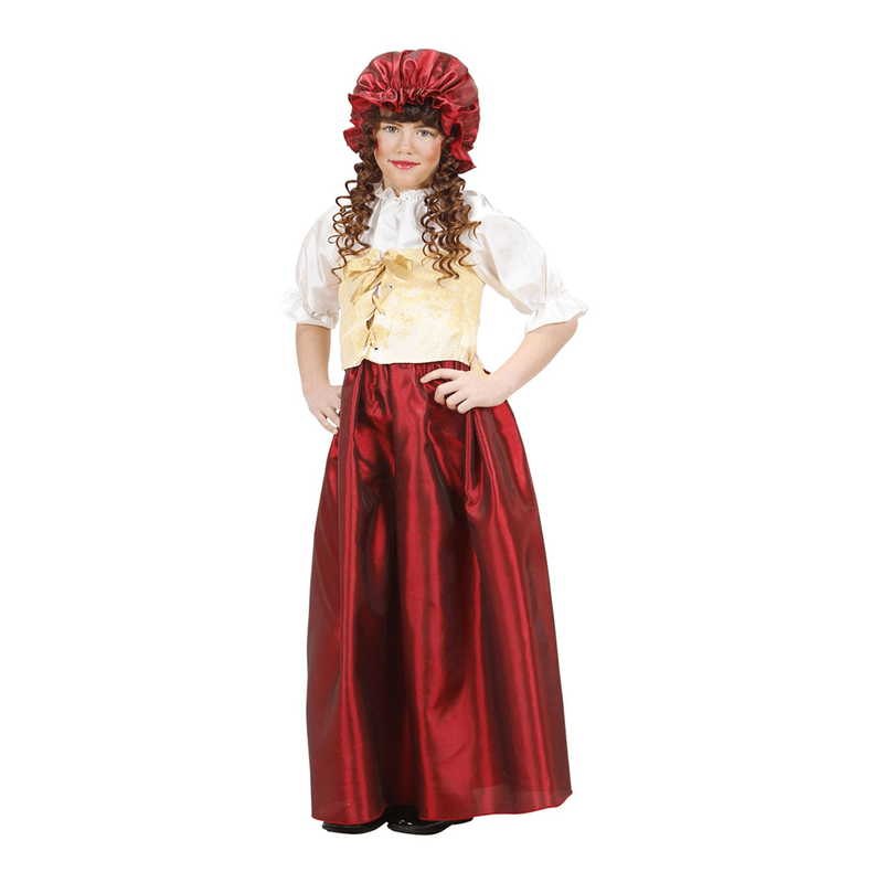 Peasant girl dress, corset, hat, , medium-null