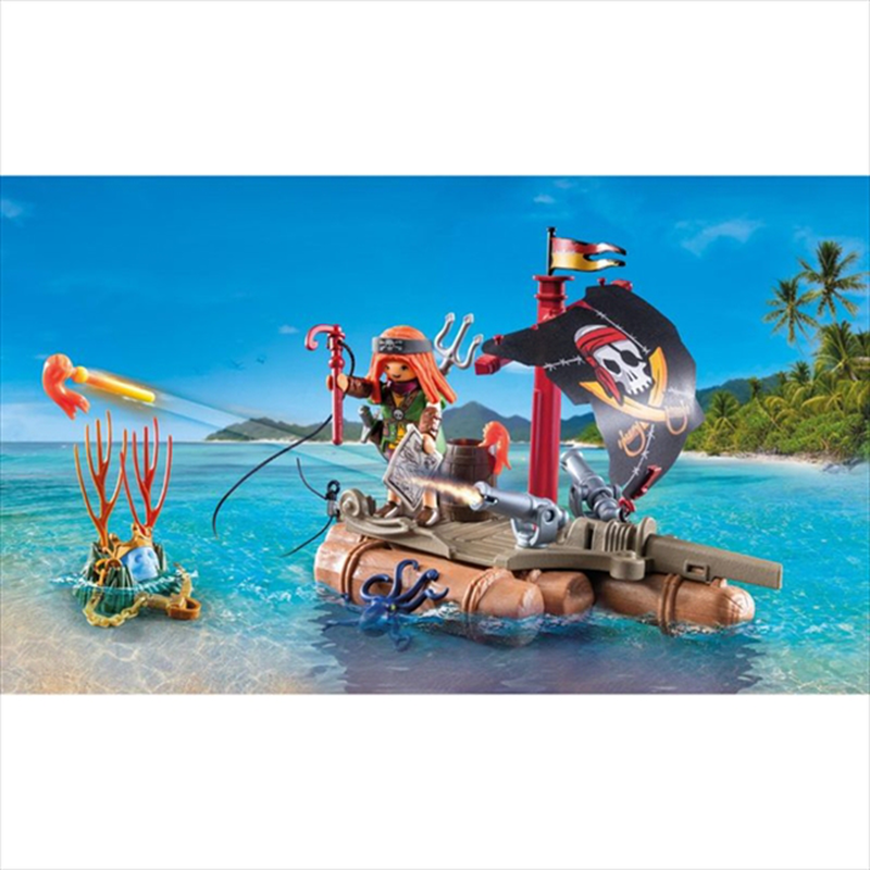 Playmobil 71794 pirates - pirate raft with treasure, , medium-null