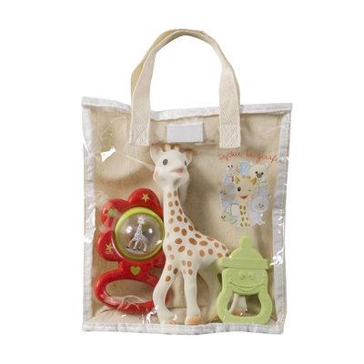 Sophie la girafe set &delta;ώ&rho;&omicron;&upsilon; &mu;&epsilon; &tau;&sigma;&alpha;&nu;&tau;&omicron;ύ&lambda;&alpha; 0m+, , medium