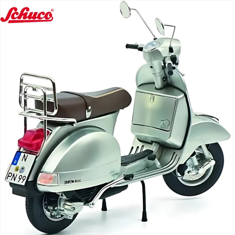 Schuco 1/10 vespa px 125 with luggage carrier 70 years, metallic silver, , medium-null