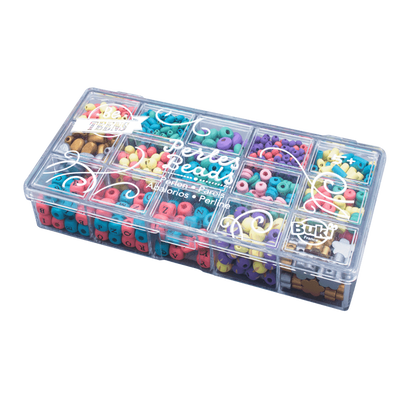 Buki france box of wooden beads – colours, , medium