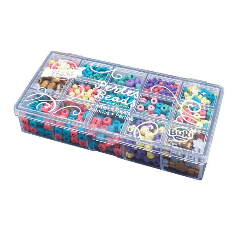 Product image: Buki france box of wooden beads – colours, , medium-null