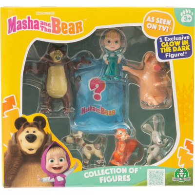 Masha and the bear collection of figures 7 figures pack random, , medium