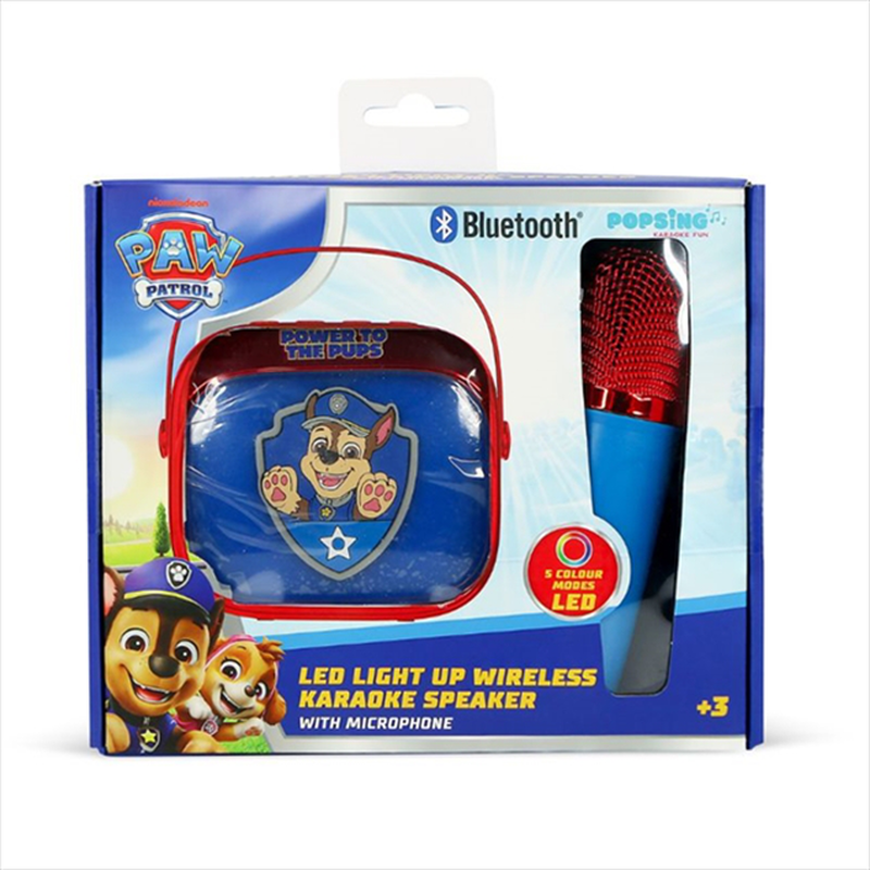 Otl paw patrol chase popsing led light up wireless karaoke speaker, , medium-null