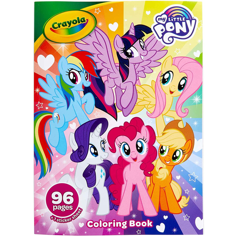 Product image: Crayola my little pony coloring book with stickers: 96 pages of fun ages 3-6, , medium-null