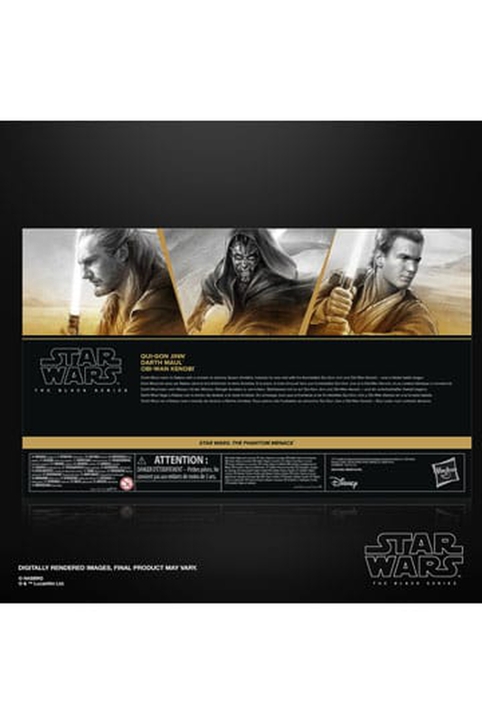 Product image: Hasbro - star wars episode i black series action figure 3-pack qui-gon jinn, darth maul, obi-wan kenobi 15 cm, , medium-null