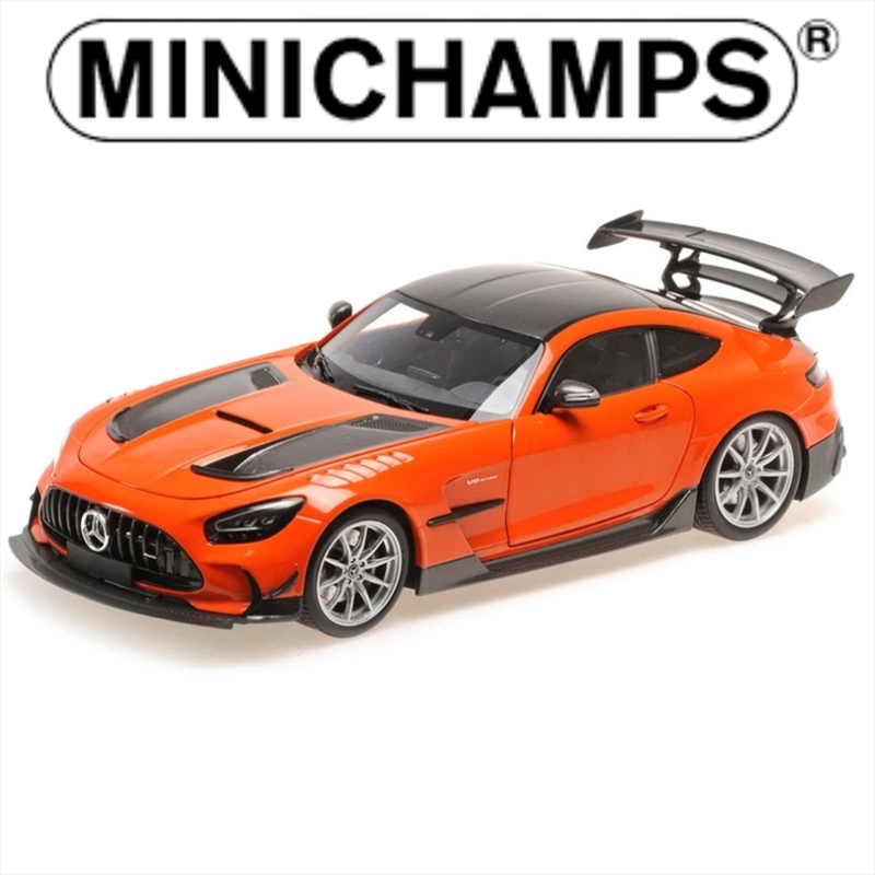 Minichamps 1/18 2021 mercedes-amg gt black series, orange with silver wheels, , medium-null
