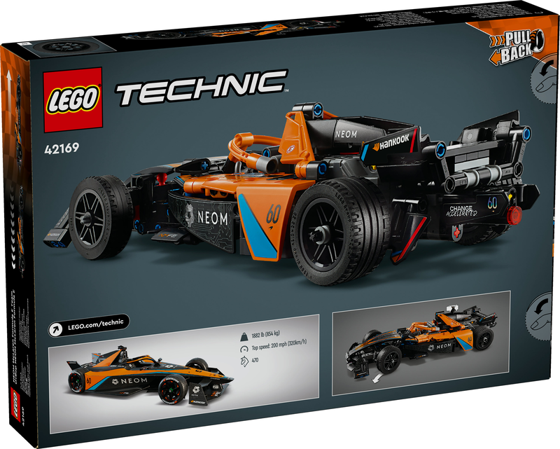 Lego technic neom mclaren formula e race car 42169 for ages 9+ 452pcs, , medium-null