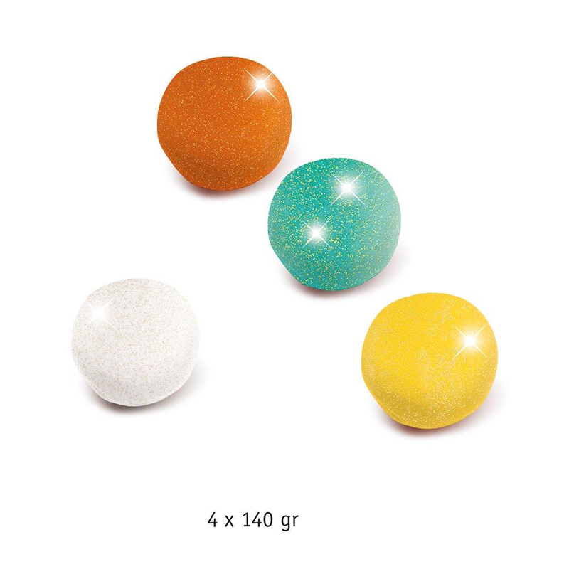 Product image: 4 tubs of glittery play dough, , medium-null