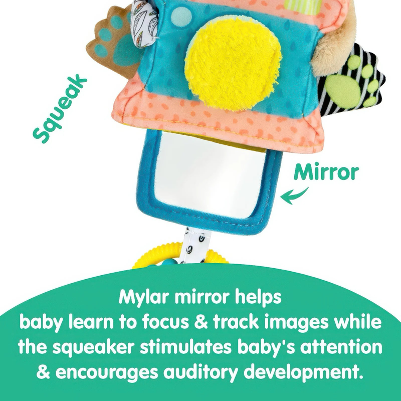 Lamaze arty says cheese - clip and go baby pram toy, , medium-null