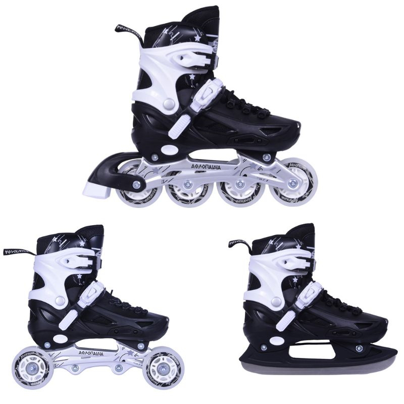 Product image: 3k adjustable kids inline/roller skates/ice skates 3in1 10306ris-null
