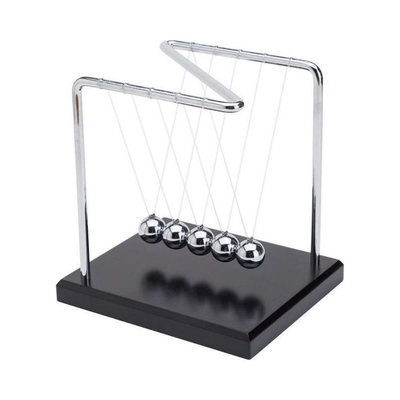 Newton's cradle 5 balls with z-shape wooden base – desktop balance pendulum, , medium