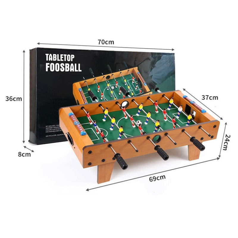 Product image: Ξύλινο επιτραπέζιο ποδοσφαιράκι διαστάσεων 69x37x24cm - wooden football table, , medium-null