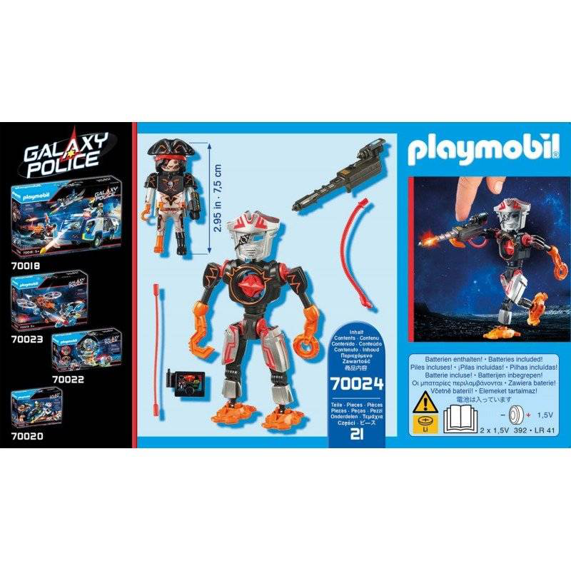 Playmobil 70024 galaxy police galaxy pirates robot, , medium-null