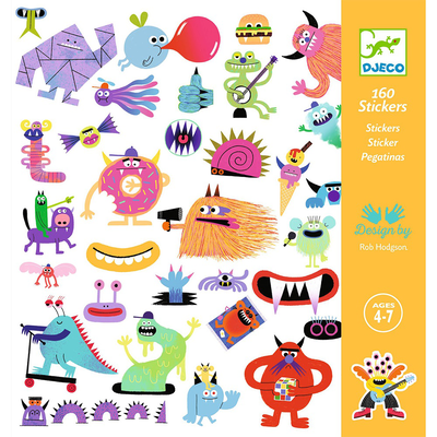 Djeco art and craft small gifts for older ones - stickers monsters, , medium